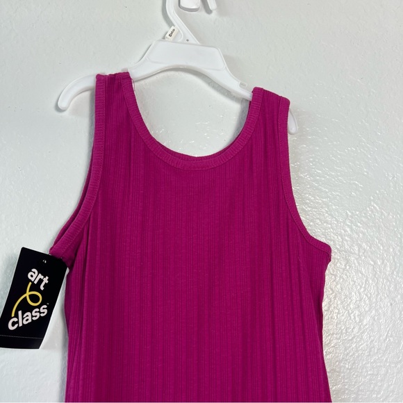 NWT Girls' Ribbed Tank Top Dress-Springtime Pink-S (6/6X)-art class - Picture 6 of 10